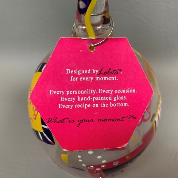 Lolita Wine Glass Love My Wine "Birthday Girl" w/ Recipe on Bottom 8 7/8" high - Picture 5 of 9